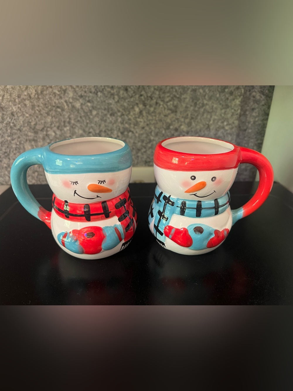 Set of 2 Snowmen Mugs